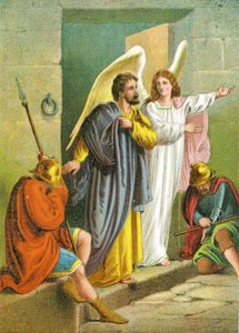 La liberación de San Pedro por un ángel, 1870 de English School